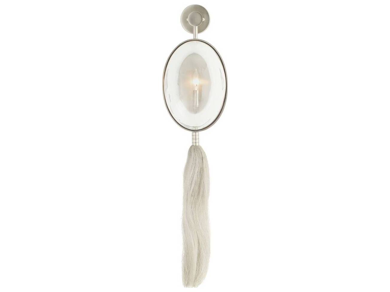 Arteriors Home Aramis 1-Light White Bronze Clear Wall Sconce