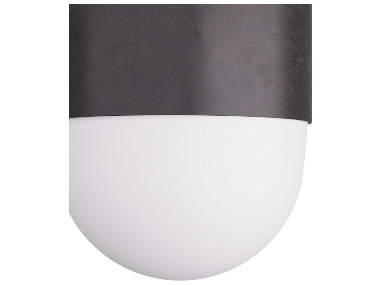 Arteriors Home Allentown 1-Light English Bronze Opal Black Cylinder Flush Mount