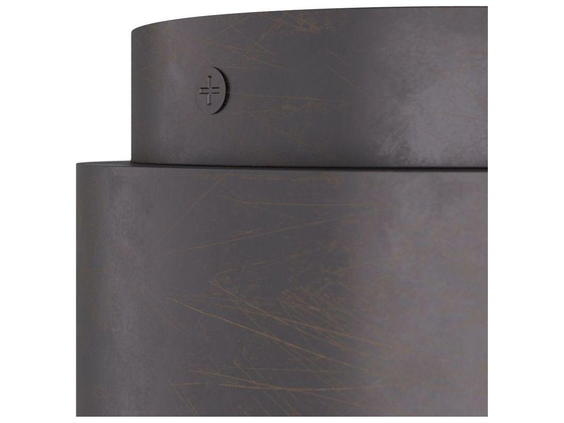 Arteriors Home Allentown 1-Light English Bronze Opal Black Cylinder Flush Mount