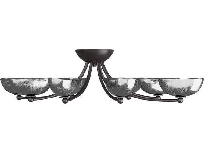 Arteriors Home Zamora 8-Light English Bronze Smoke Bowl Semi Flush Mount