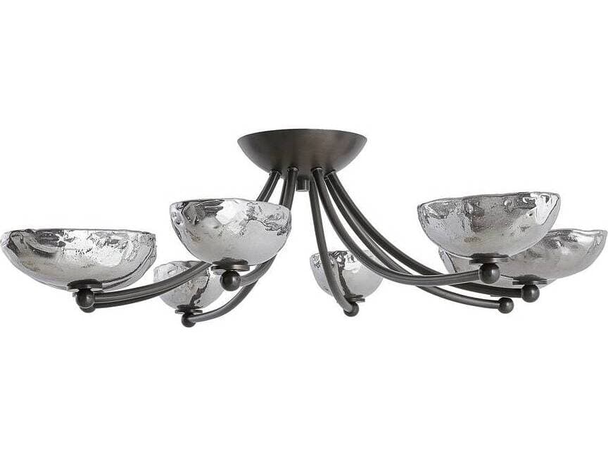 Arteriors Home Zamora 8-Light English Bronze Smoke Bowl Semi Flush Mount