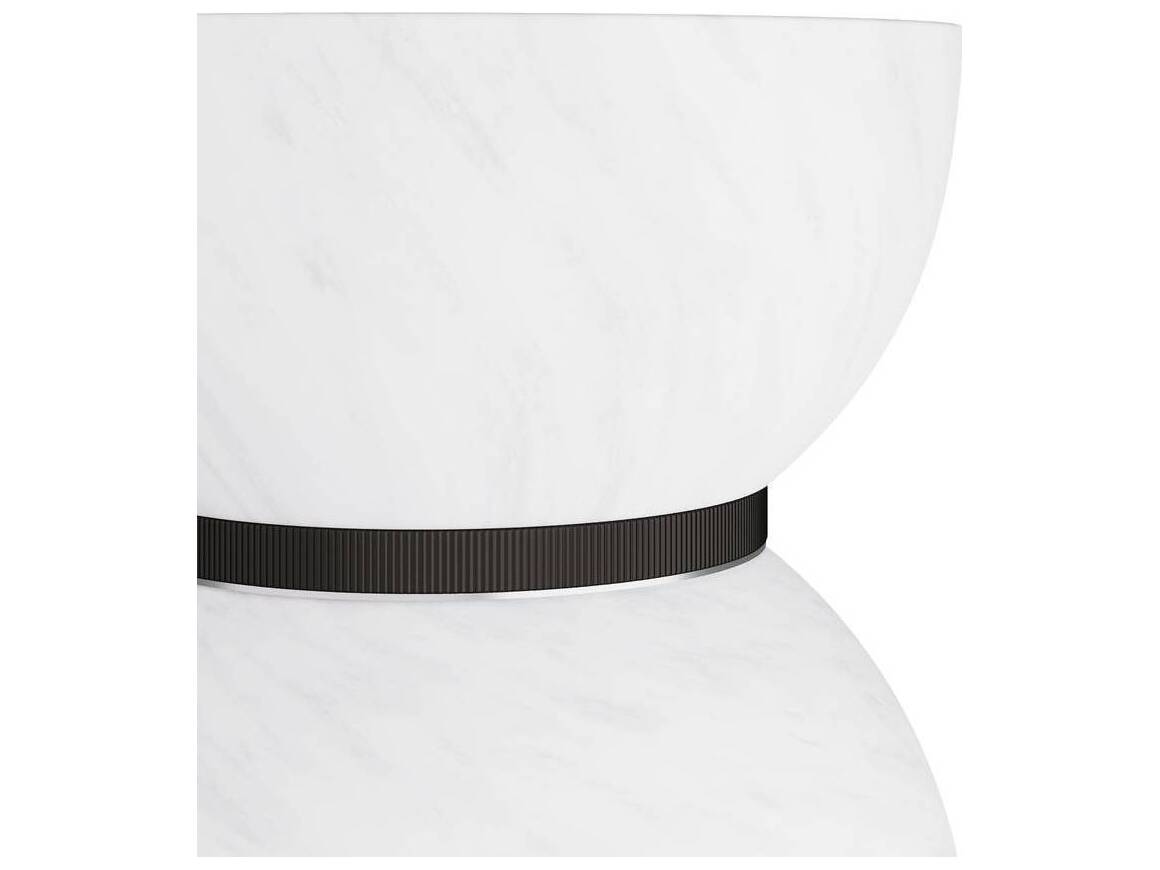 Arteriors Home Bryn 1-Light Matte Swirl English Bronze White Globe Flush Mount