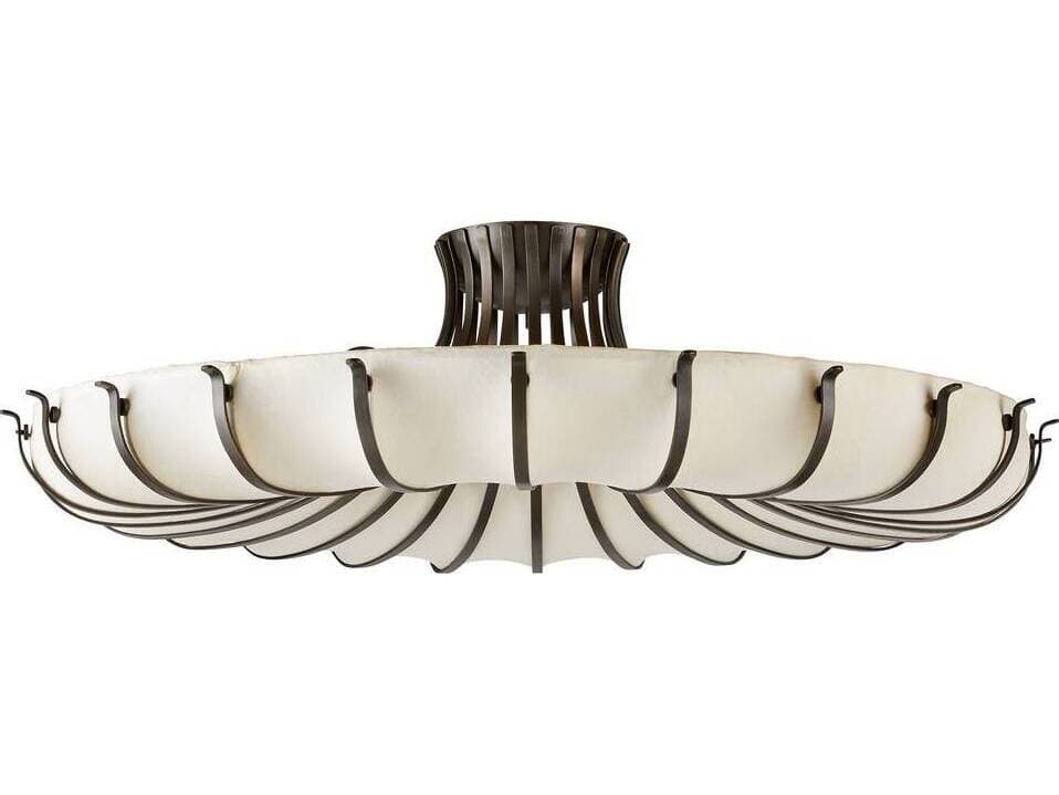 Arteriors Home Chambers 10-Light Ivory English Bronze Round Semi Flush Mount