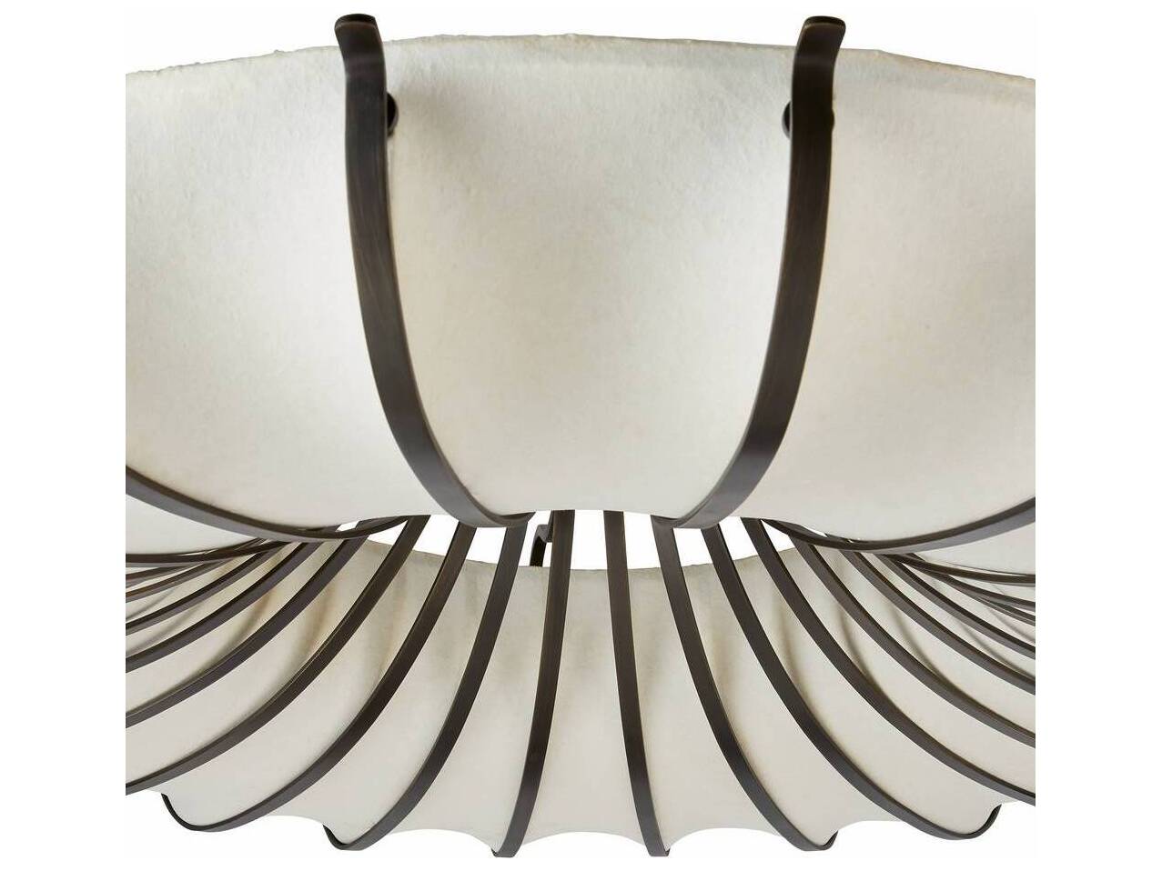 Arteriors Home Chambers 10-Light Ivory English Bronze Round Semi Flush Mount