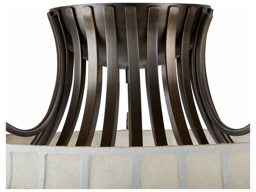 Arteriors Home Chambers 10-Light Ivory English Bronze Round Semi Flush Mount