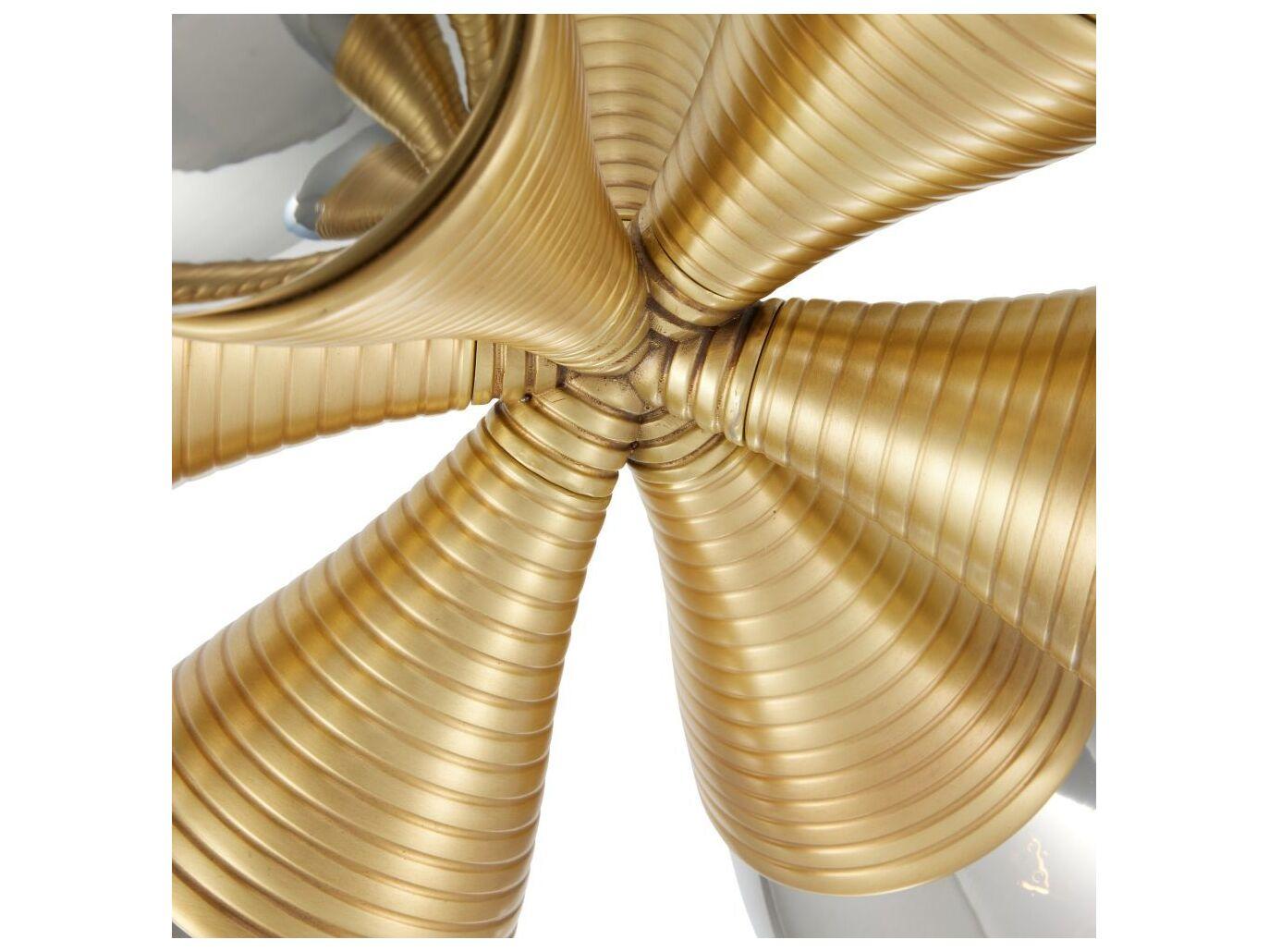 Arteriors Home Giselle 6-Light Smoke Luster Antique Brass Semi Flush Mount