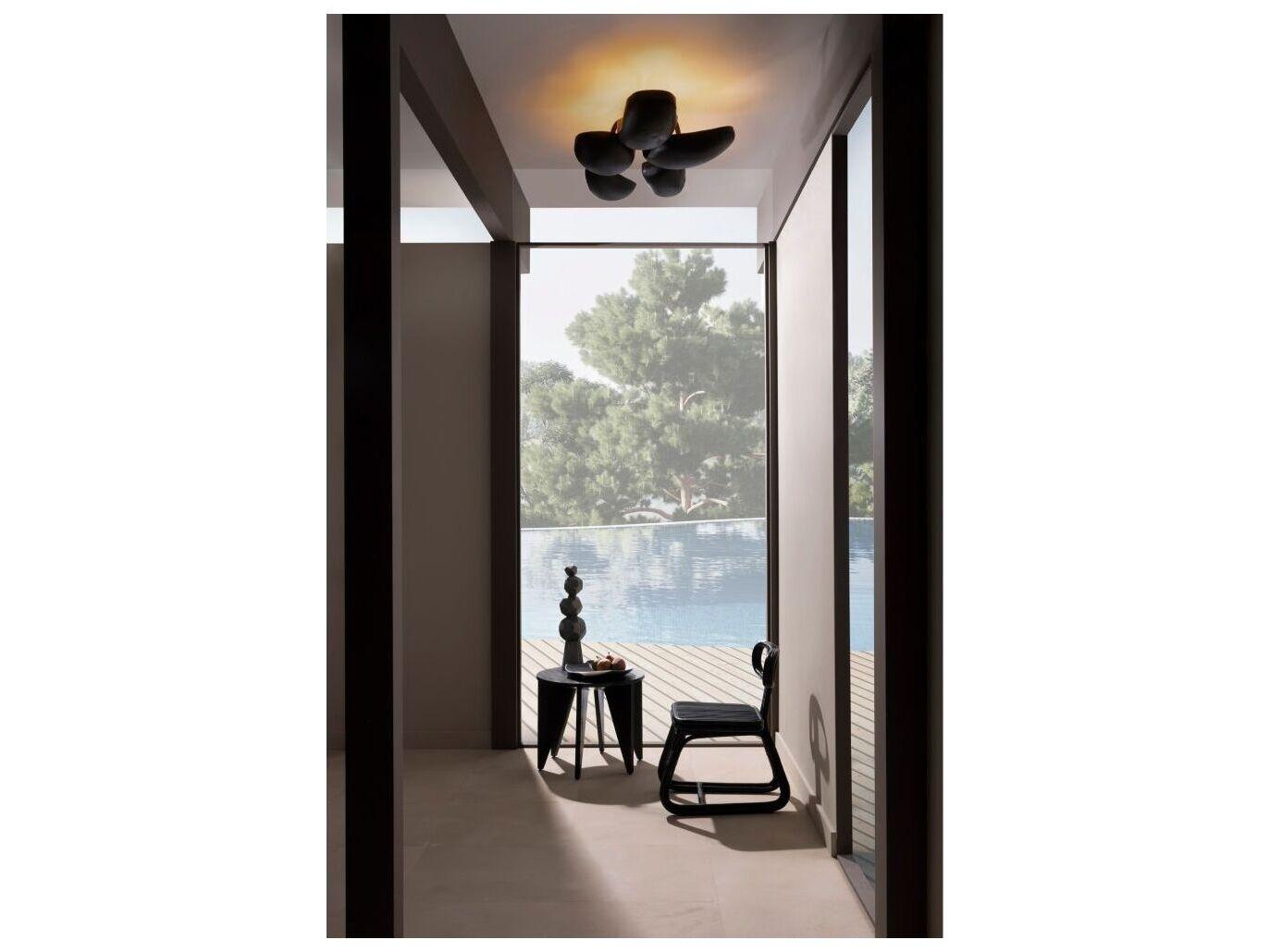 Arteriors Home Theo 13-Light Blackened Iron Gold Leaf Bowl Semi Flush Mount