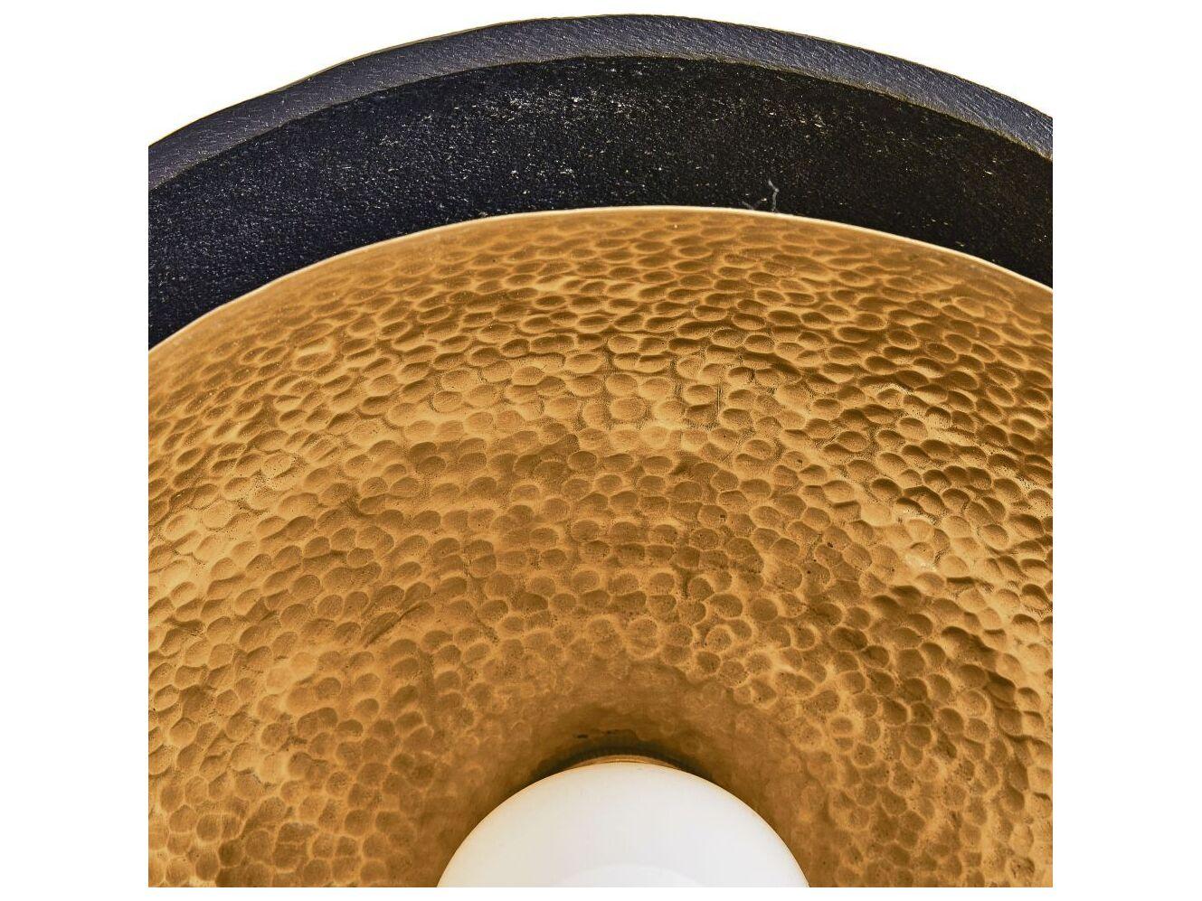 Arteriors Home Amani 1-Light Blackened Iron Antique Brass Bowl Flush Mount