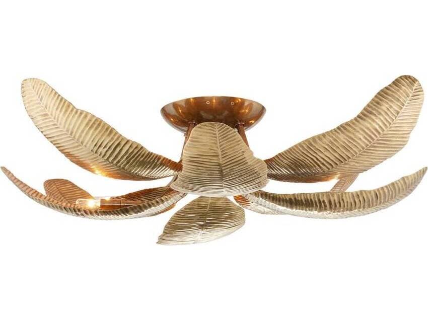 Arteriors Home Farah 8-Light Vintage Brass Semi Flush Mount