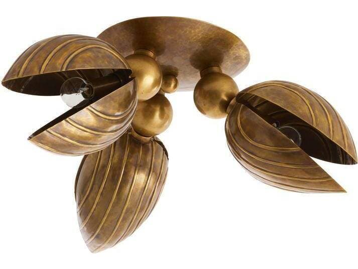 Arteriors Home Inessa Arteriors Home 3-Light Vintage Brass Gold Flush Mount