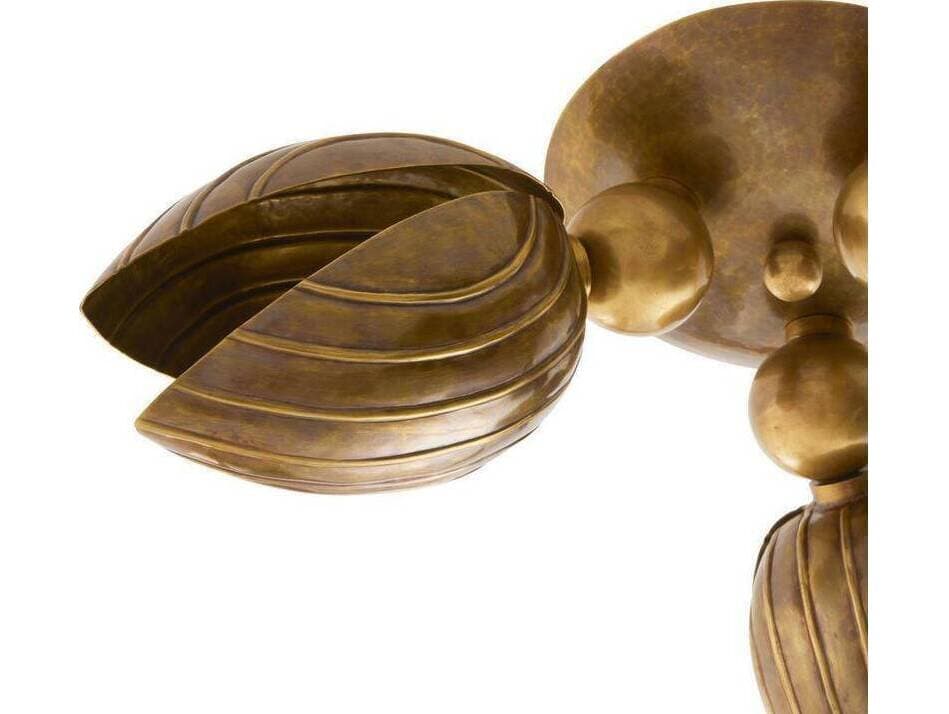 Arteriors Home Inessa Arteriors Home 3-Light Vintage Brass Gold Flush Mount