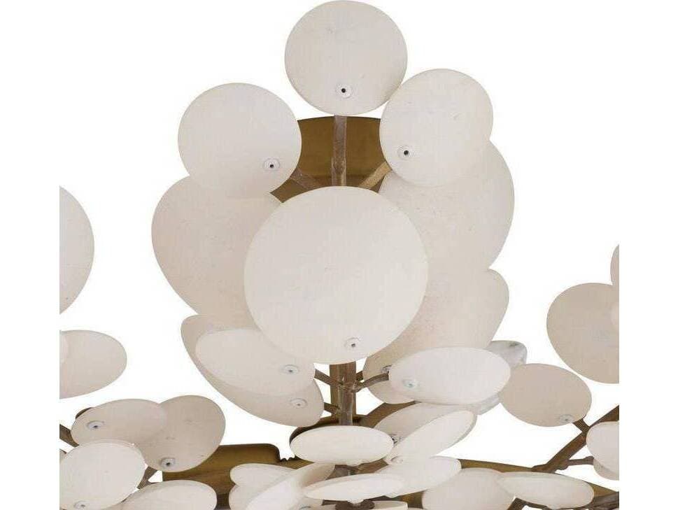 Arteriors Home Bilal 3-Light Ivory Antique Brass White Gold Flush Mount