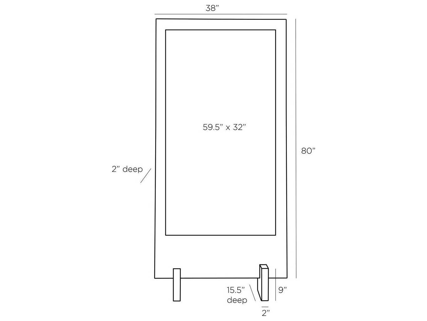 Arteriors Home Banfi Ebony Rectangular Floor Mirror