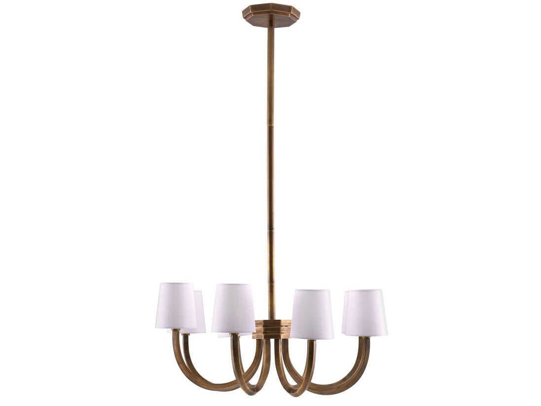 Arteriors Home Gaetano 8-Light Vintage Brass Chandelier