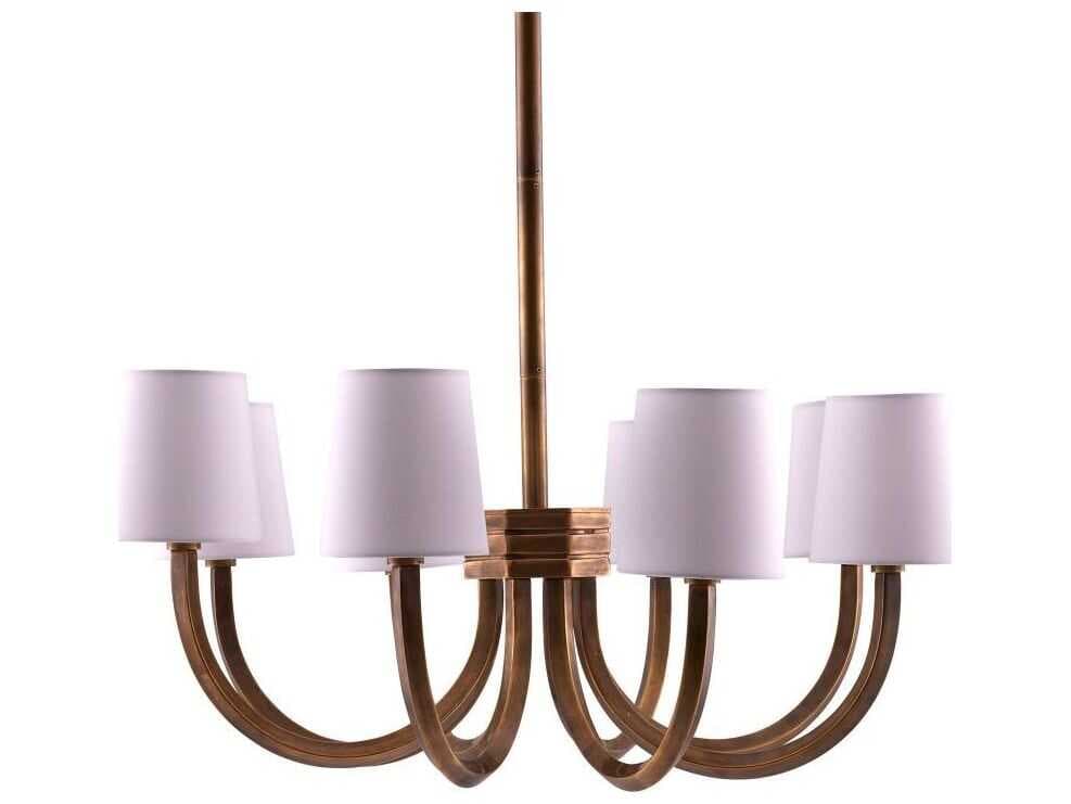Arteriors Home Gaetano 8-Light Vintage Brass Chandelier