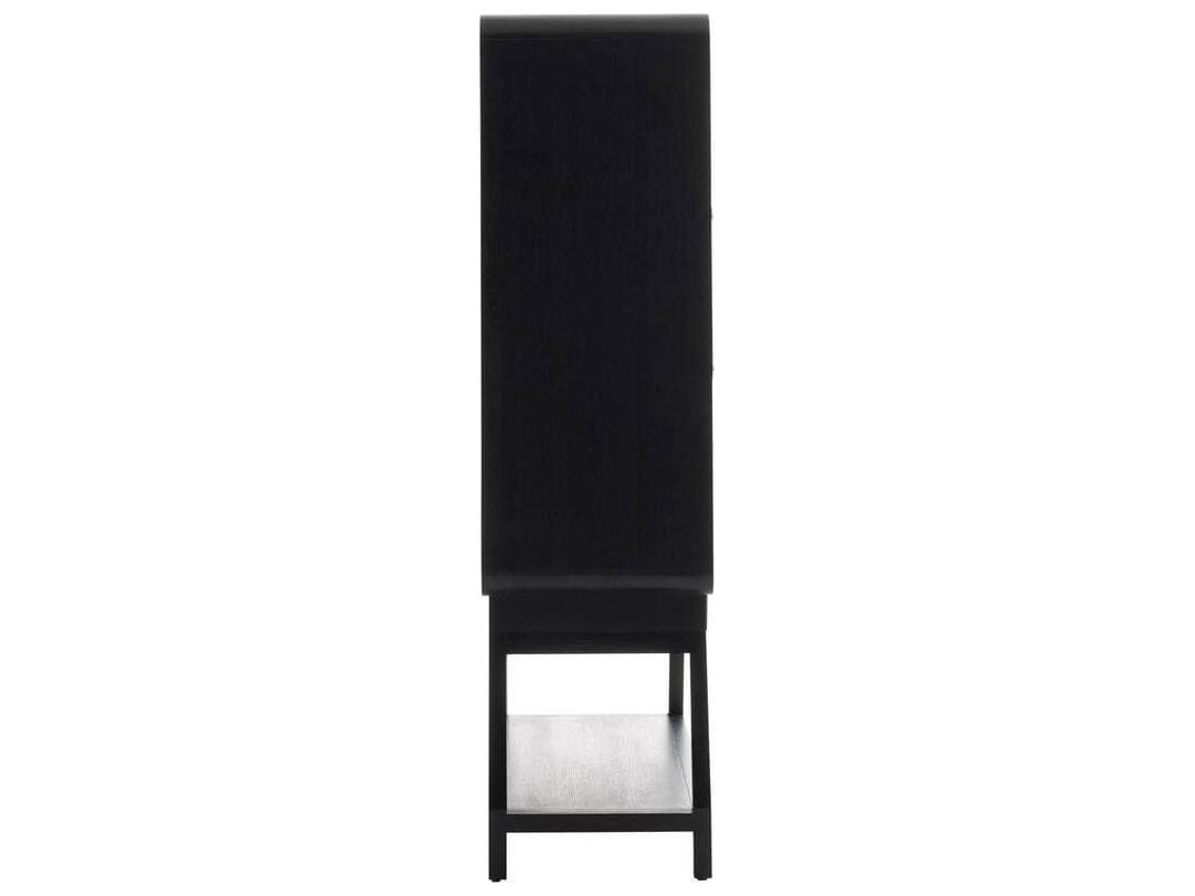 Arteriors Home Cantu Oak Wood Ebony Bar Cabinet
