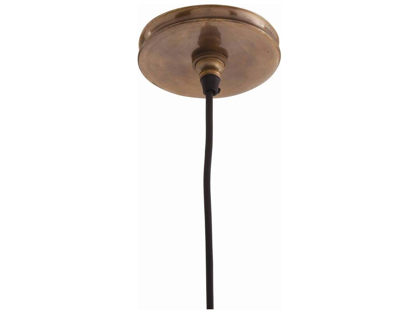 Arteriors Home Ice 1-Light Antique Brass With Etched Clear Glass Cylinder Linear Pendant