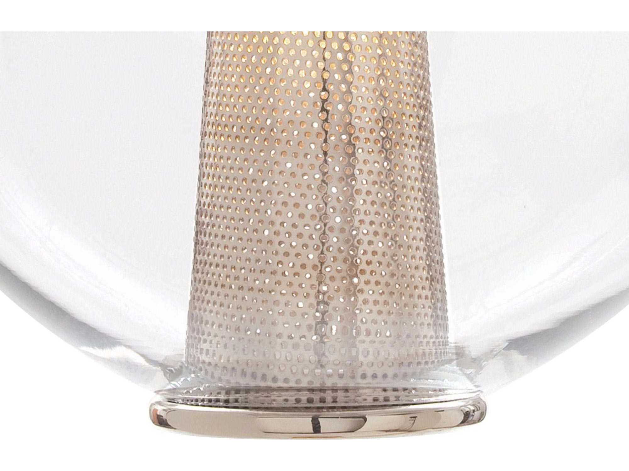 Arteriors Home Laura Kirar 1-Light Clear Nickel Glass Globe Linear Mini Pendant