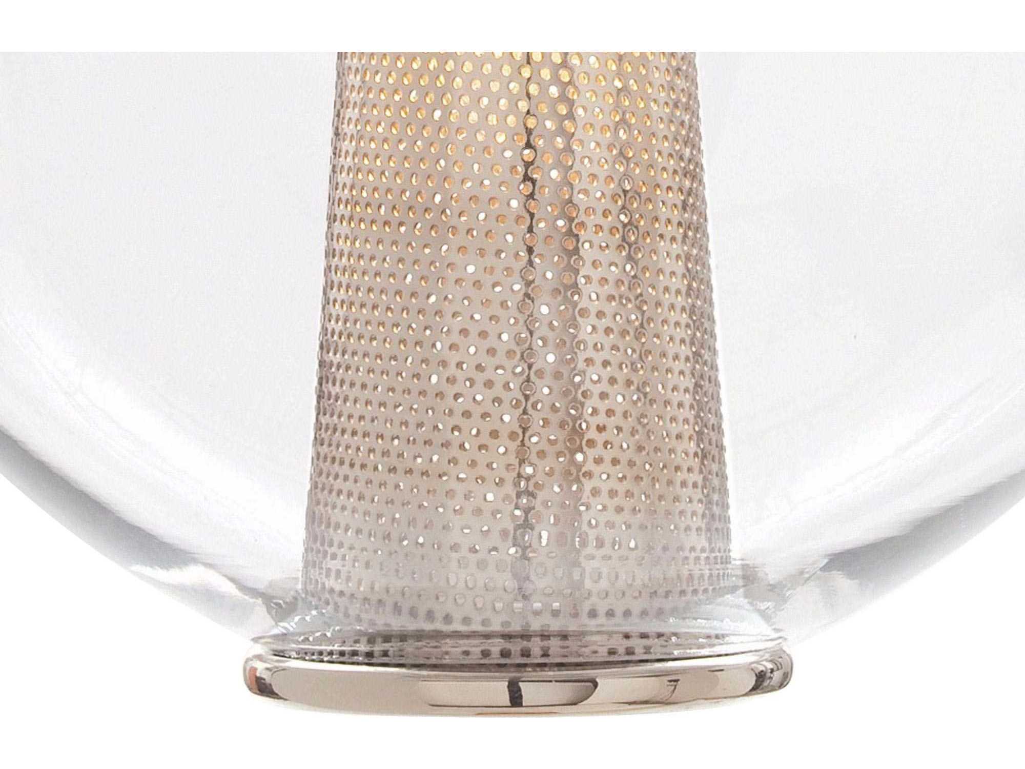 Arteriors Home Laura Kirar 1-Light Clear Nickel Glass Globe Linear Pendant