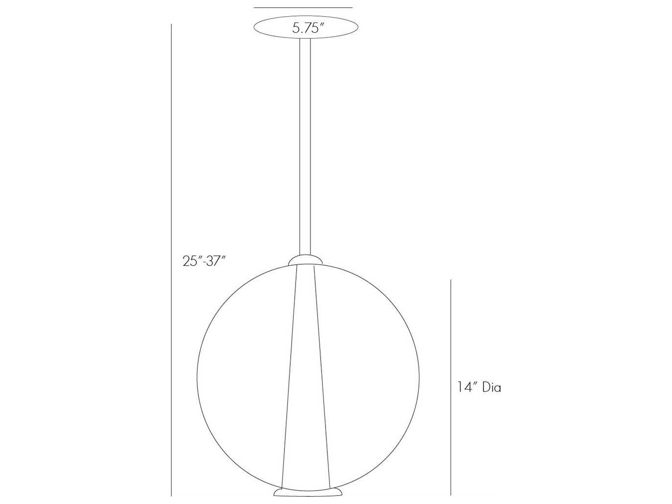 Arteriors Home Laura Kirar 1-Light Clear Nickel Glass Globe Linear Pendant