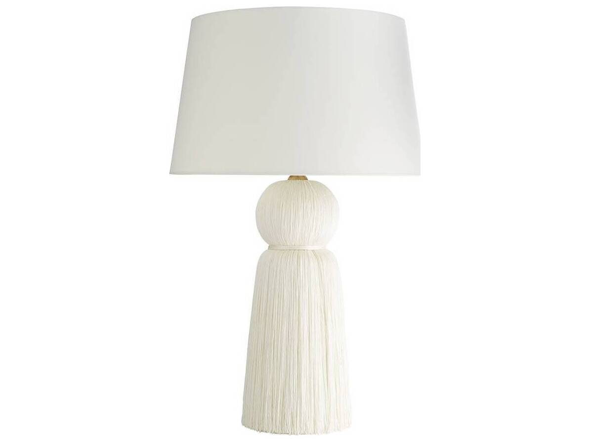 Arteriors Home Tassel Ivory Silk Blend Yarn Off White Buffet Lamp