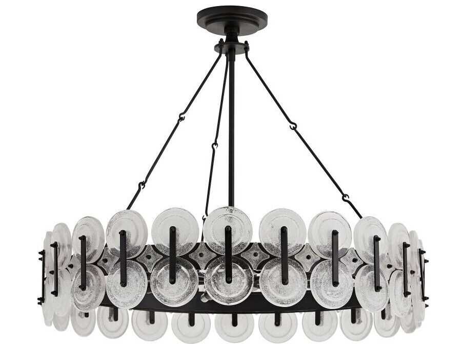 Arteriors Home Rondelle 8-Light Blackened Iron Round Pendant