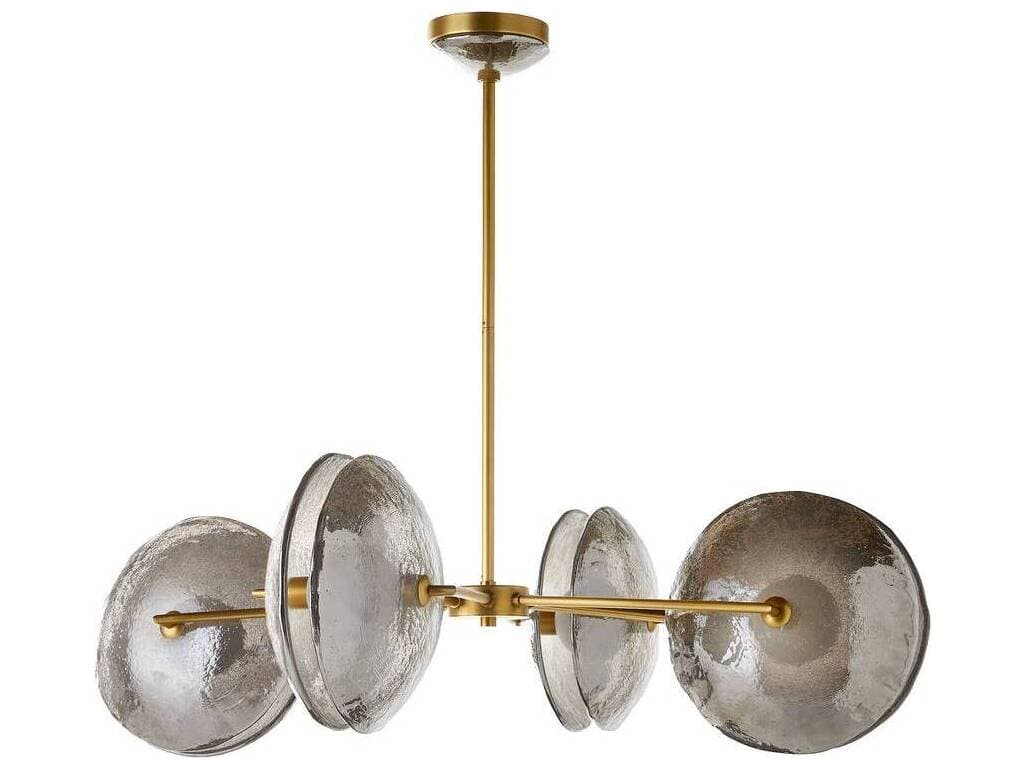 Arteriors Home Whitney 4-Light Smoke Luster Frosted Gold Chandelier