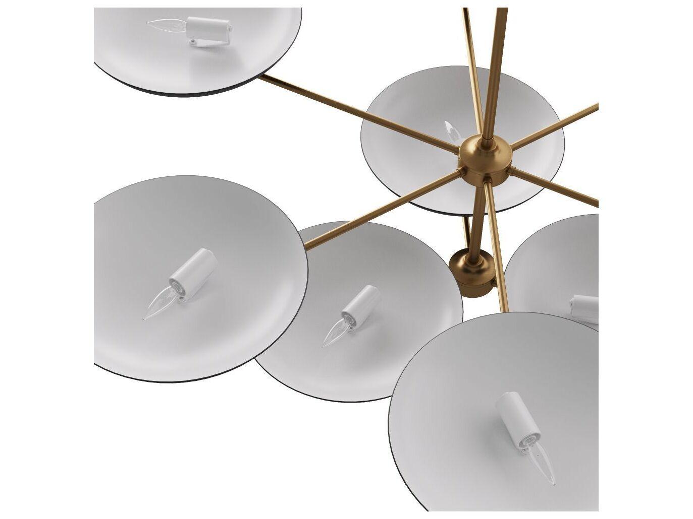 Arteriors Home Griffith 9-Light Bronze Antique Brass Bowl Chandelier