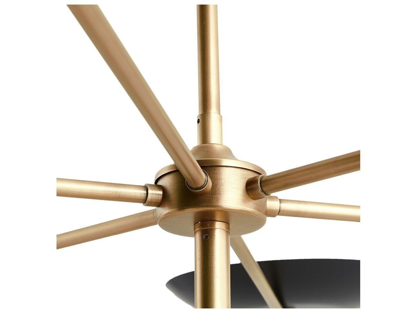 Arteriors Home Griffith 9-Light Bronze Antique Brass Bowl Chandelier