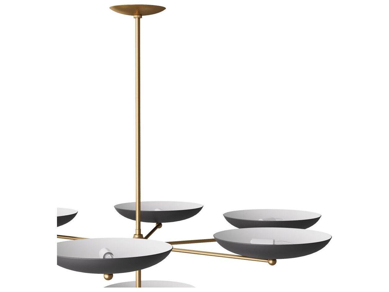 Arteriors Home Griffith 9-Light Bronze Antique Brass Bowl Chandelier