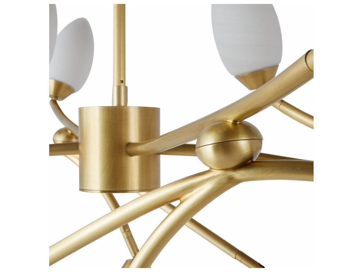 Arteriors Home Ember 16-Light Antique Brass Matte Swirl Chandelier