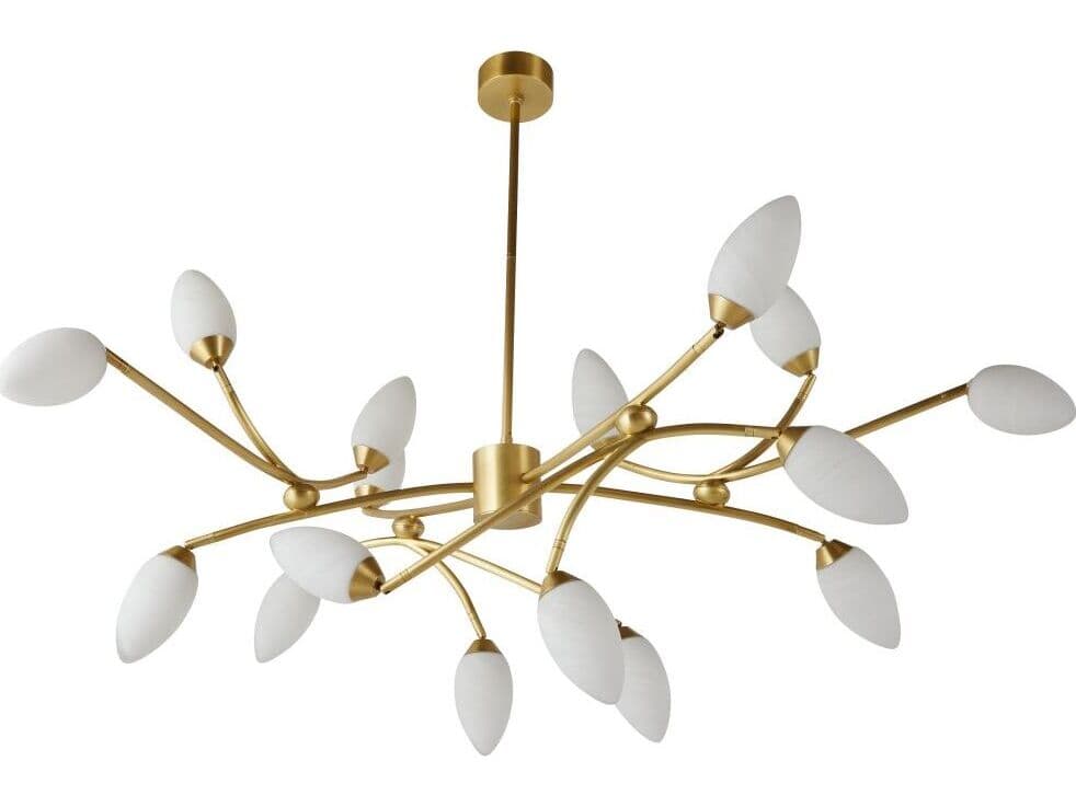 Arteriors Home Ember 16-Light Antique Brass Matte Swirl Chandelier
