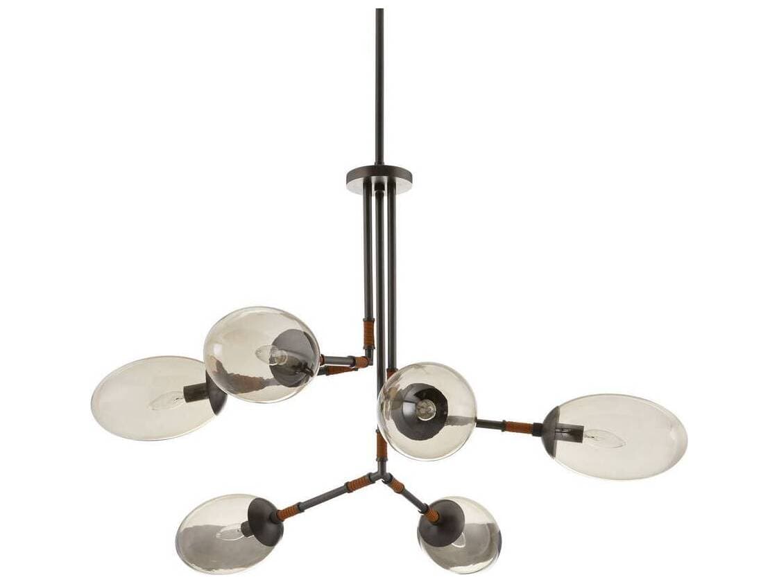 Arteriors Home Falcon 6-Light Smoke English Bronze Chandelier