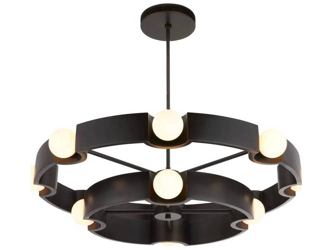 Arteriors Home Hans 12-Light Swirl English Bronze Globe Round Chandelier