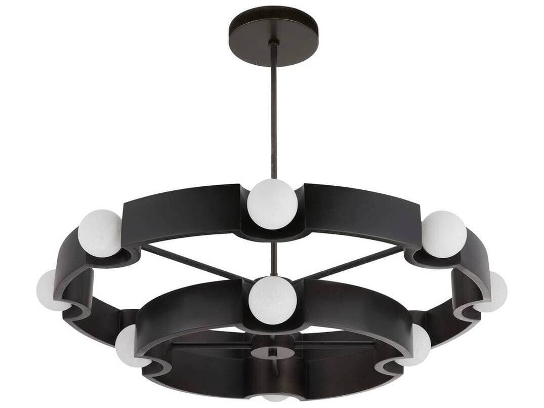 Arteriors Home Hans 12-Light Swirl English Bronze Globe Round Chandelier