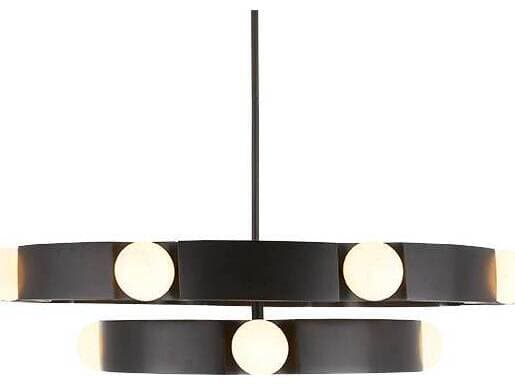 Arteriors Home Hans 12-Light Swirl English Bronze Globe Round Chandelier