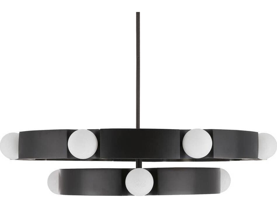 Arteriors Home Hans 12-Light Swirl English Bronze Globe Round Chandelier