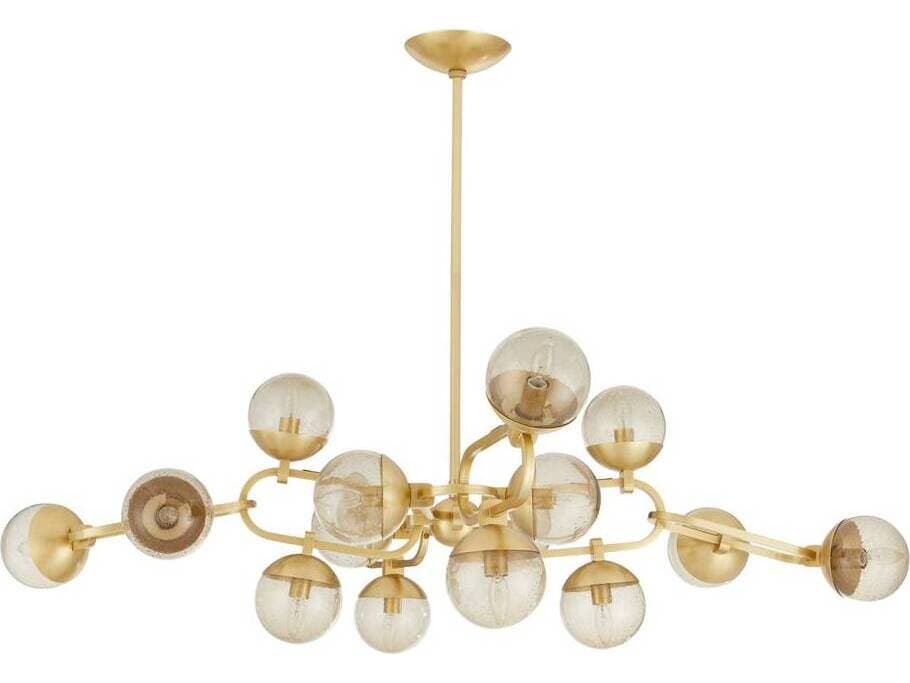 Arteriors Home Hadly 16-Light Smoke Antique Brass Globe Chandelier