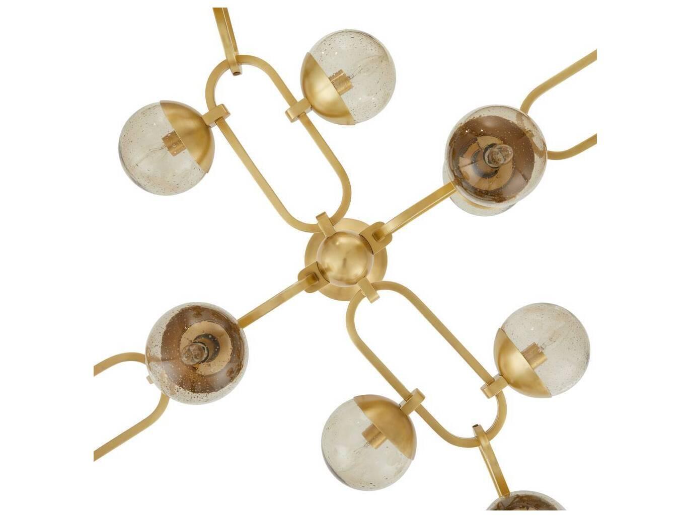 Arteriors Home Hadly 16-Light Smoke Antique Brass Globe Chandelier