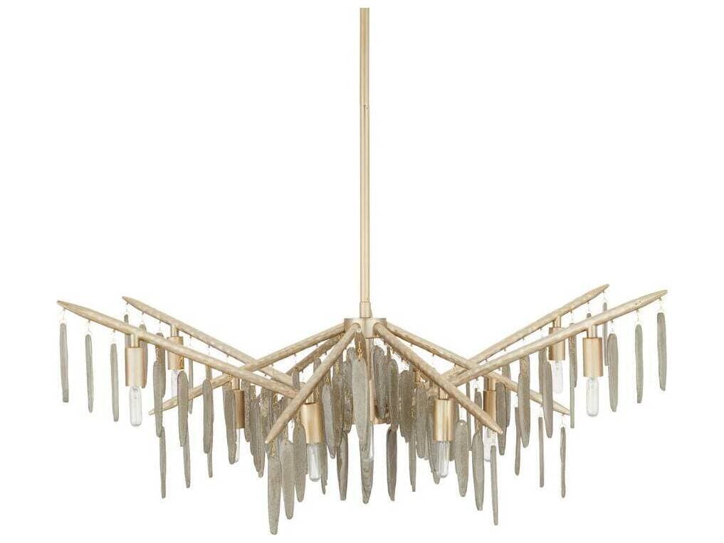 Arteriors Home Gia 12-Light Smoke Champagne Brass Linear Chandelier