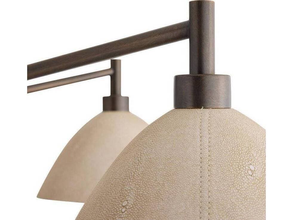 Arteriors Home Inlet 6-Light Ivory English Bronze White Black Chandelier