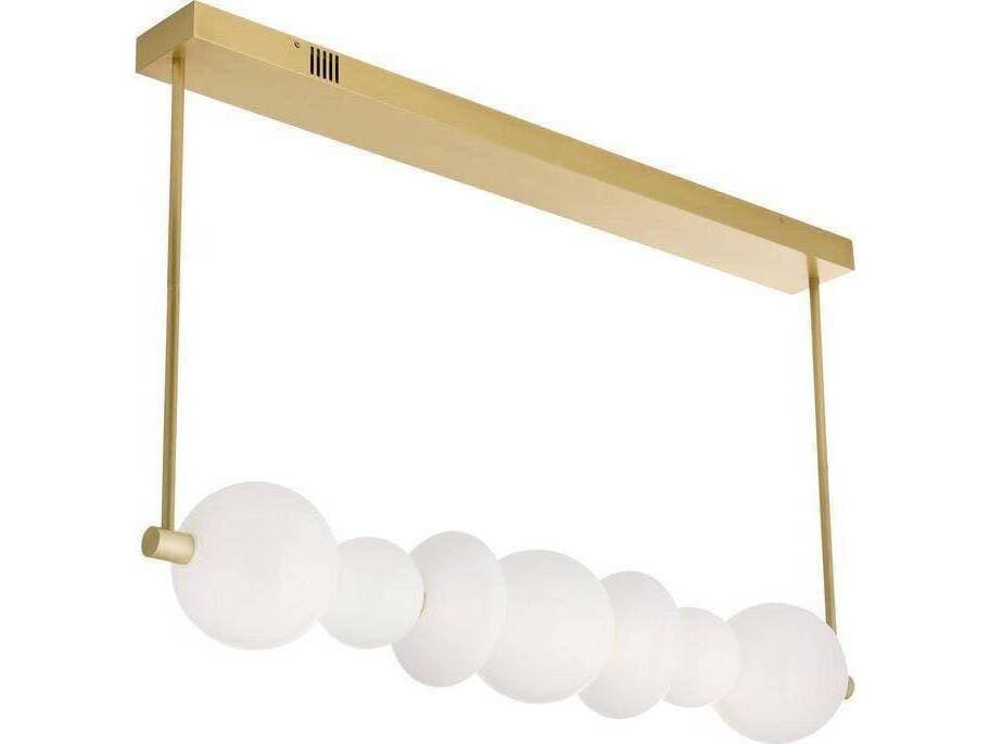 Arteriors Home Raphael 1-Light Opal Antique Brass White Gold Island Pendant