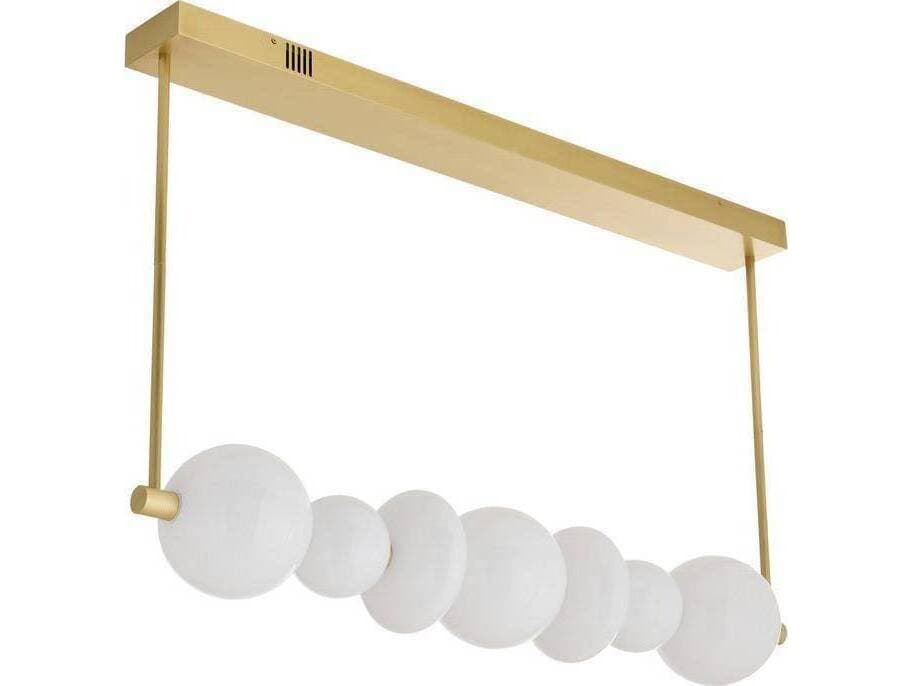 Arteriors Home Raphael 1-Light Opal Antique Brass White Gold Island Pendant