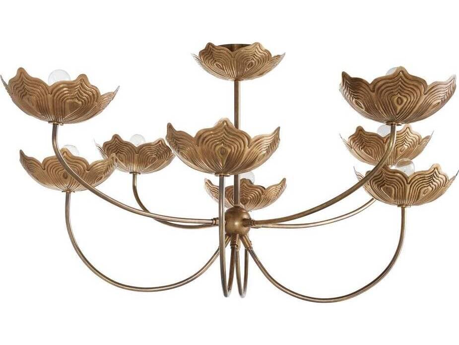 Arteriors Home Encinitas 8-Light Antique Brass Chandelier