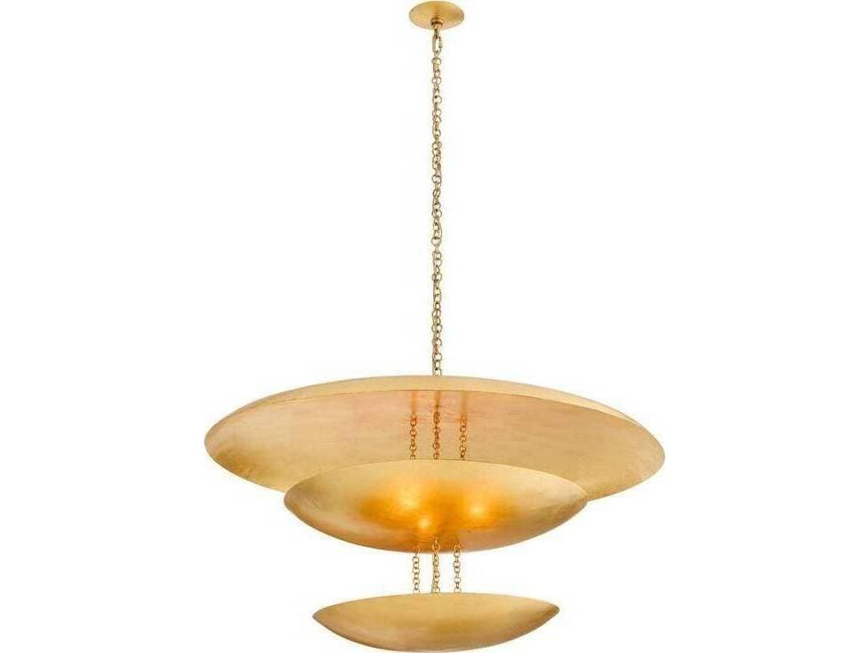Arteriors Home Florko 6-Light Gold Leaf Tiered Pendant