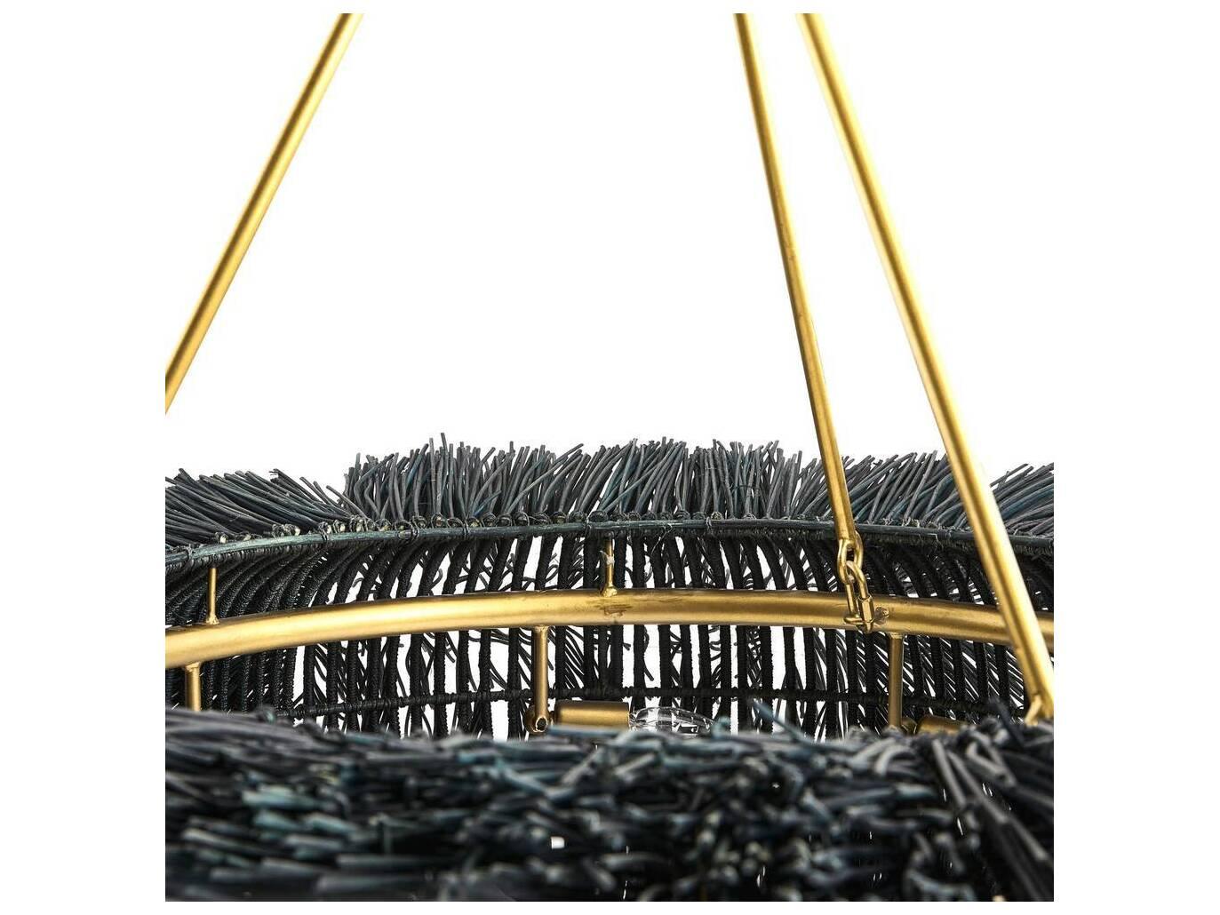 Arteriors Home Zaria 9-Light Black Stained Antique Brass Bowl Chandelier