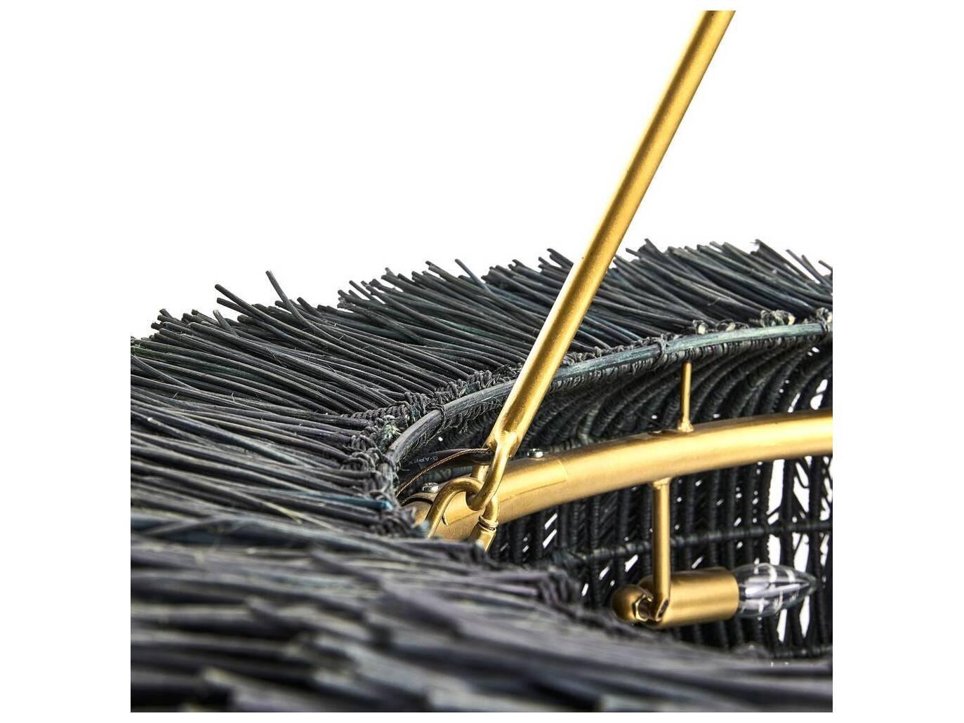 Arteriors Home Zaria 9-Light Black Stained Antique Brass Bowl Chandelier