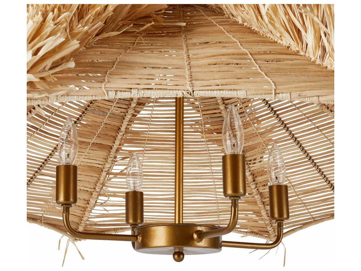 Arteriors Home Cadance 4-Light Natural Brown Empire Pendant