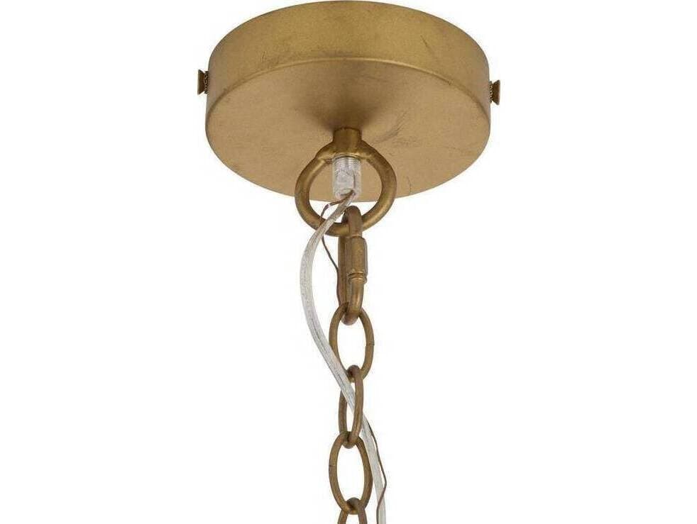 Arteriors Home Bilal 8-Light Ivory Antique Brass White Gold Chandelier