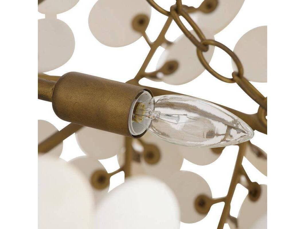 Arteriors Home Bilal 8-Light Ivory Antique Brass White Gold Chandelier